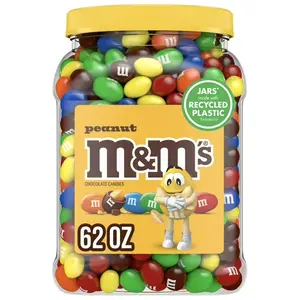 M&M's Peanut Milk Chocolate Candy Jar 62 oz