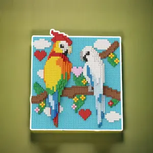 Parrot 3D Pixel Art Puzzle Sculpture, 5090pcs Creative Decoration, Perfect Gift for Birthday/halloween/festivals, Home Decor DIY Craft
