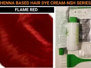 Flame Red Henna Hair Dye Cream Kit-Dye Gray Hair or Change Hair Color In Minutes to Burgundy-Mahogany-Copper Red-Wine Burgundy-Cherry Red-Permanent Long Lasting hair dye colors-Silicone Free-Organic-Suitable for Women-Men-All Genders