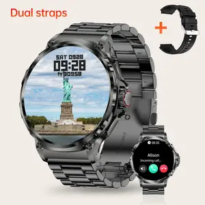 Men's Outdoor Sports Tracking Wristwatch, Sports Smart Watch, 1.85 Inch Round Screen, 710mah Battery Life, Ip67 Waterproof, Bluetooth-compatible, Compatible with iOS/android