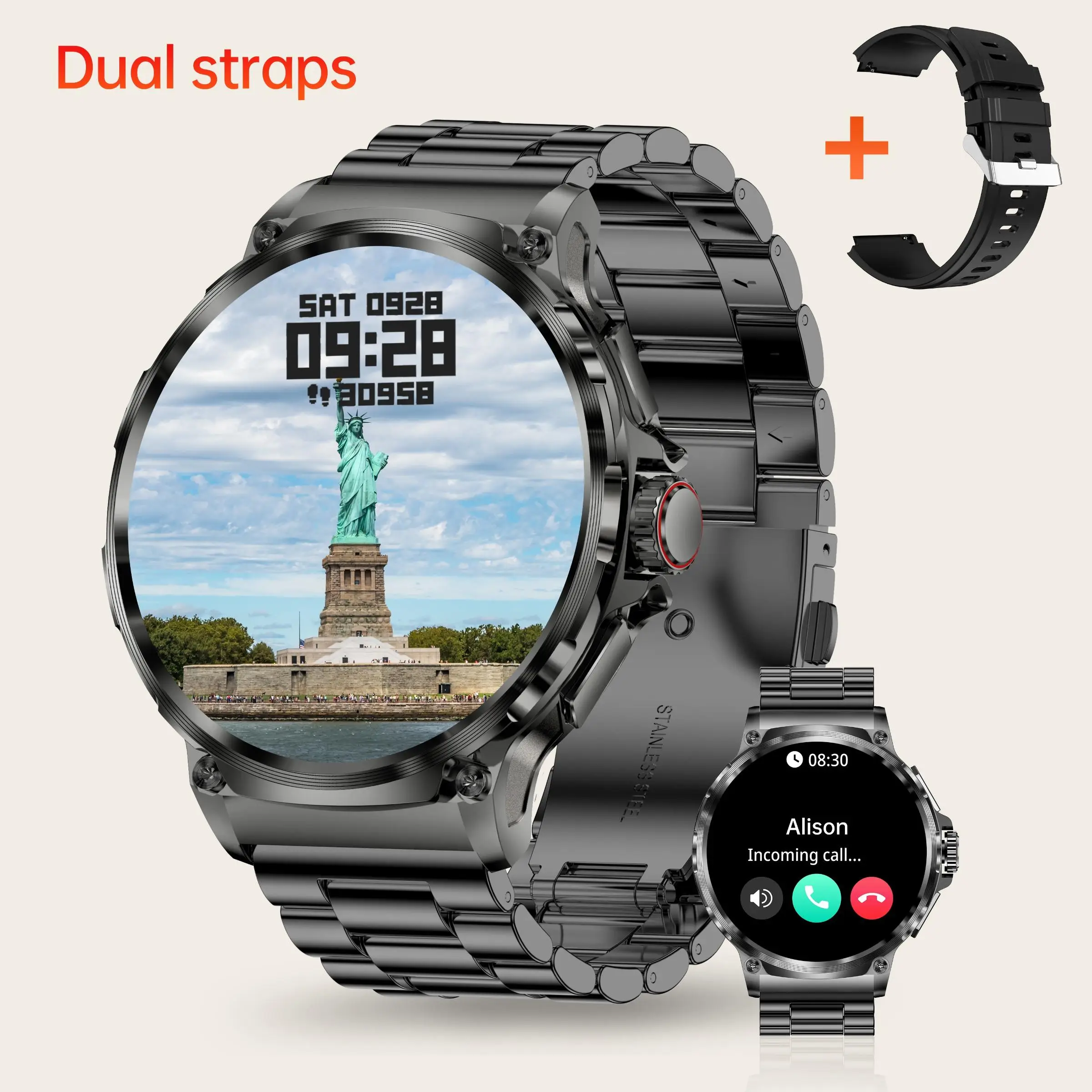 Multifunctional Smart Watch For Men, 1.85" HD Large Screen, Message Push Multiple Sports Modes, Fitness Smartwatch For Android And iOS Phones