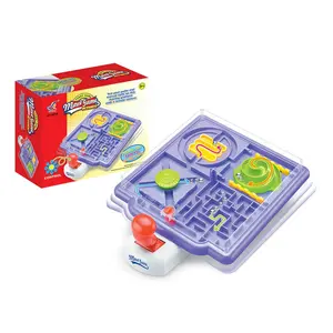 Educational Game New Puzzle Maze 4-In-1 Handheld Maze Disk, Interactive Maze Challenge Game for Kids, Fun Brain Teaser Activity