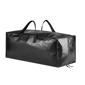 Large Moving & Storage Bags (3-Pack) — Thickened, Durable Black Tote Bags. An ideal, space-saving storage solution that serves as an excellent alternative to traditional cardboard moving boxes for seasonal organizing.