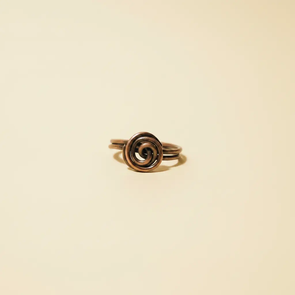 Copper Spiral Patina Ring