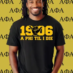 Alpha Phi Alpha T-shirt. Alpha 1906 Fraternity Apparel. Ice Cold Brothas, The Oldest & The Coldest, Men of Distinction.