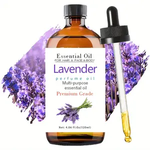 120ML Lavender Aromatic Oil, Essential, Aromatherapy, Long-Lasting Scent, Home Use, Nail Hair Skin Care, Massage Diffuser Humidifier, Unisex, Meditation Gift, Aromatherapy Scented Oils
