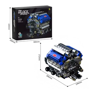 V8 Engine Model Kit That Runs, Motorized Engine Building Set for Adults, Working Visible Engine with Chain & Cylinder Linkage, STEM Mechanical Building Toy Gift for Car Enthusiasts