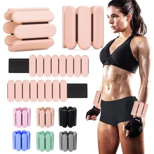 Women's and Men's Adjustable Ankle Weights, Wrist Weight Set for Walking and Running, 1 Pair (1 pound per pound) Silicone Exercise Weights, Suitable for Gym Fitness, Jogging, Yoga, Pilates, Strength Training, Physical Therapy