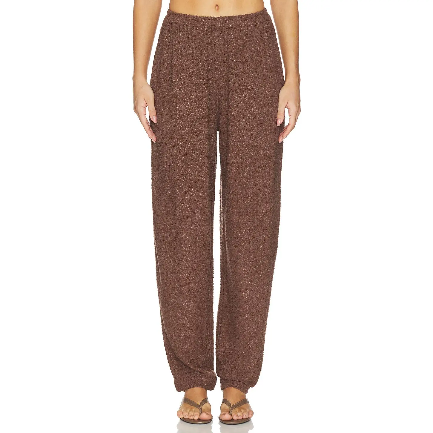 SRG Samita Textured Knit Pant in Chocolate Brown
