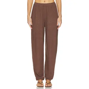 SRG Samita Textured Knit Pant in Chocolate Brown