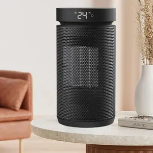 GLITGATE 70° Wide Angle PTC Ceramic Heater Fan, Instant Heating, ECO Energy Saving, Remote Control & Timer, Tip-Over Protection, 4 Modes (Cool/Warm), Quiet Portable Heater for Home Use