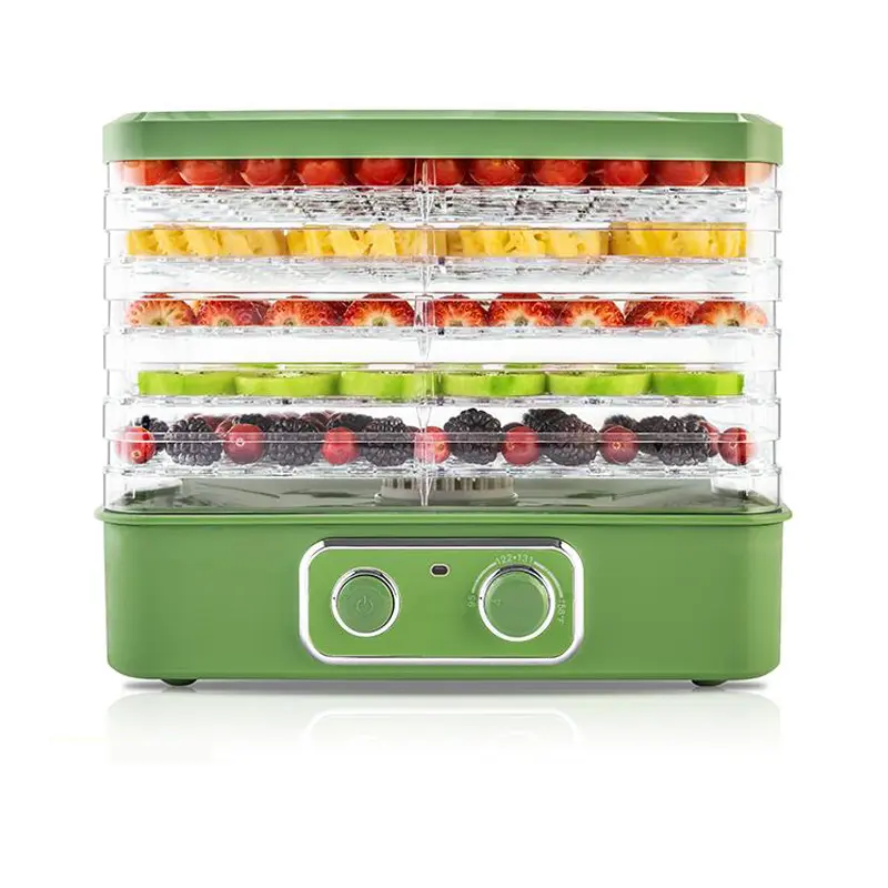 SUSTEAS Kitchen Small Food Dehydrator - 5 BPA-Free Trays, Adjustable Temp, 240W Power, 120V Plug, Quiet Operation, Dishwasher-Safe Slicer & Chopper, Kitchen Supplies for Jerky, Fruits, Picnic Use, Small Food Dehydrators