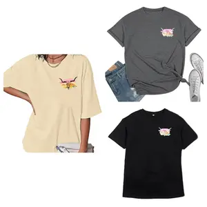 DUTUT Something in Orange Women Retro Tshirt Oversized Crewneck Fashion Womenswear Streetwear Summer Lady Comfort Loose Casual Baggy Top