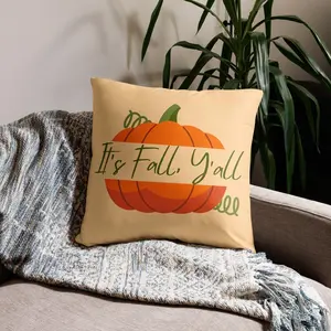 It's Fall Y'all Pillow | Fall Pillow | Autumn Decor | Fall and Pumpkin Pillow | Porch Pillow | Farmhouse Decor | Farmhouse Pillow