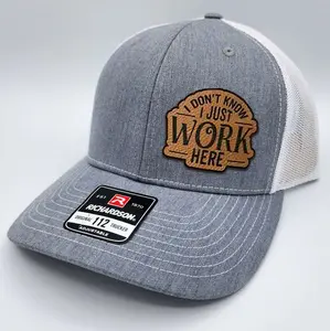 I Don't Know I Just Work Here  Leather Patch Richardson Hat