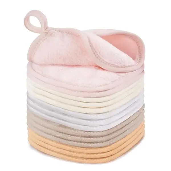 15 Pcs Reusable Makeup Remover Cloths, Ultra Soft Makeup Eraser Cloths for Face, Microfiber Makeup Remover Towels for All Skin Types, 5" x 5", Multicolor