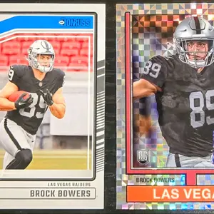 Brock Bowers - 2024 Topps Chrome 1974 X-Fractor & '24 Donruss Rated Rookie