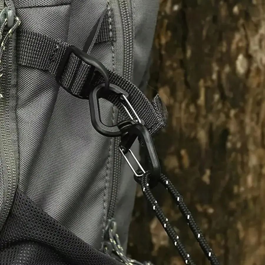 2-Pack 360 Degree Rotating Hooks, Heavy Duty S-Shape Carabiner Clips For Backpack, Keys & Gear | Lightweight Multifunctional Camping, Hiking & Travel Essentials