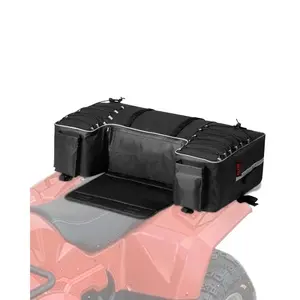 fathersdaygift VEVOR ATV Rear Storage Bag, 60L ATV Rear Cargo Storage Bag with Backrest Waterproof Cover, 600D Oxford Cloth Rear Seat Gear Bag Fit Most ATVs with Rear Rack, Compatible with ATV, UTV, Can-Am Vehicle