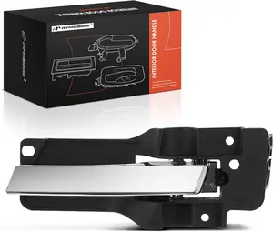 - Front Left Driver Side Interior Door Handle - Compatible with Dodge Grand Caravan 2008-2020 & Chrysler Town & Country 2008-2016 & Ram C/V 2012-2015 - Black Housing with Chrome Lever
