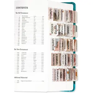 Laminated  Tabs for Women & Men - Large Print Tabs for Study Bibles, Boho Theme for Easy Navigation and Quick Reference - Easy-to-Read and Apply Tabs for All Ages