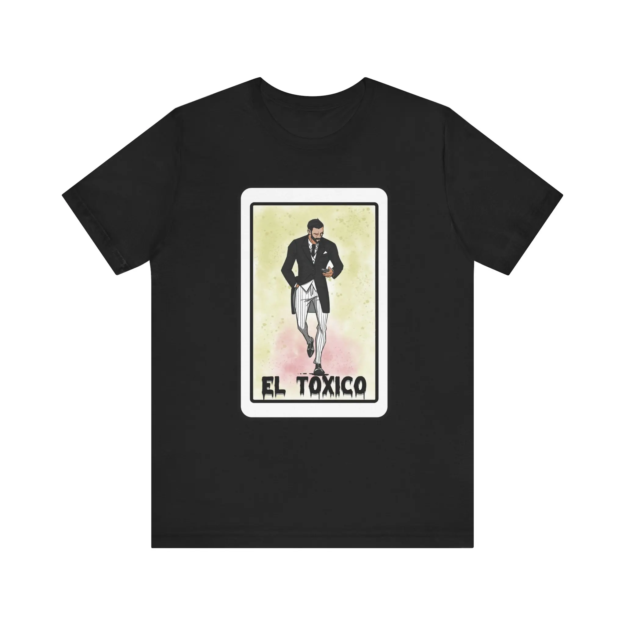 El Tóxico Modern anime style Inspired by el Catrin  Unisex Tee, Catrin Card, Short Sleeve T-shirt, Toxic Vibes Shirt, Day of the Dead Apparel, Halloween Costume
