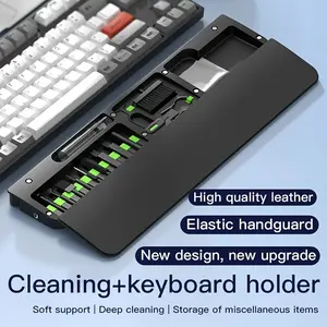 Ergonomic Anti-Slip Computer Keyboard Wrist Rest with Cleaning Kit, Comfortable Support for Enhanced Typing Experience