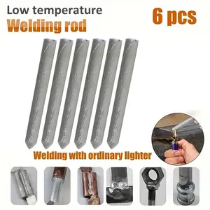 6 Pieces Low Temperature Universal Welding Rods,Metal Welding Arc Equipment, Easy Melt Aluminum Rods,Arc Welding Equipment and Accessories for Stainless Steel Iron, Beginner and Pro