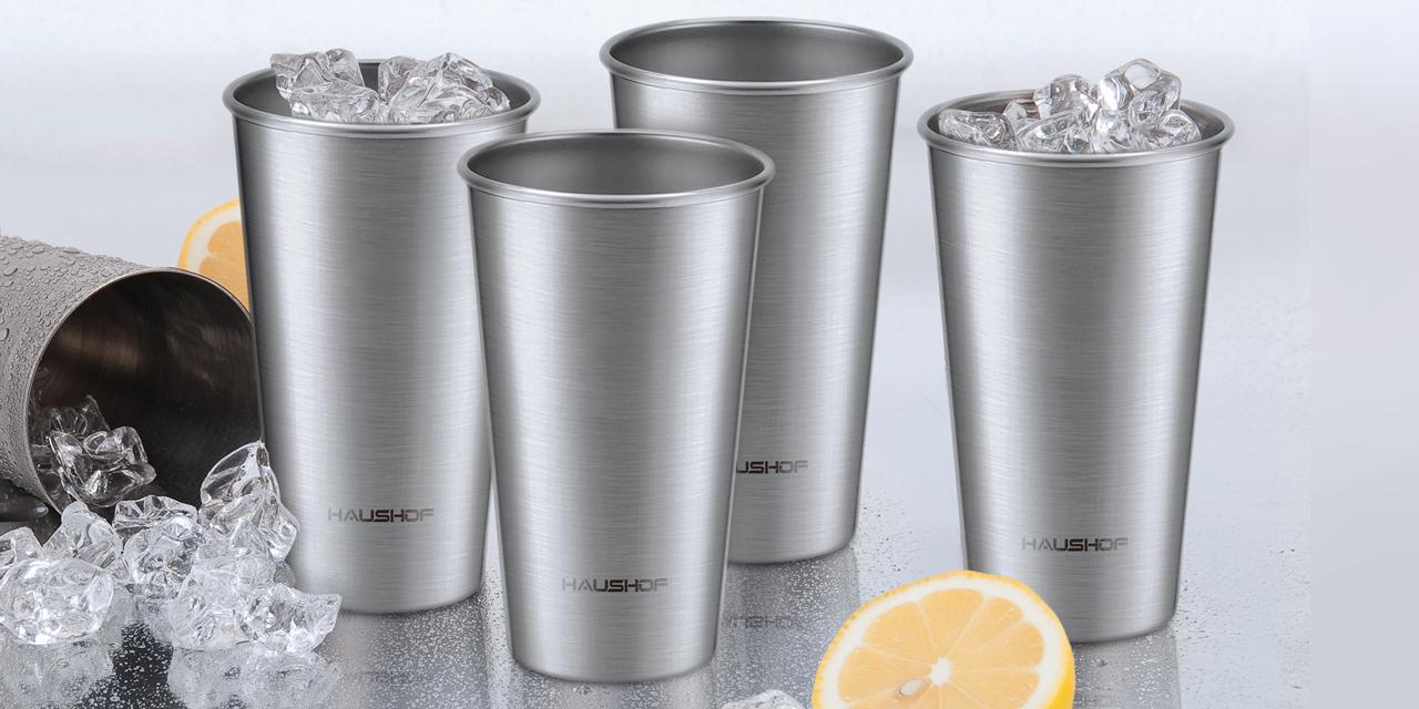 #backtoschool HAUSHOF Pint Cup, Stainless Steel Cups, Stackable Metal Drinking Cups, Stacking Beer Pint Cups for Home, Party, Camping, Outdoor, Unbreakable #backtoschool HAUSHOF Pint Cup, Stainless Steel Cups, Stackable Metal Drinking Cups, Stacking Beer Pint Cups for Home, Party, Camping, Outdoor, Unbreakable