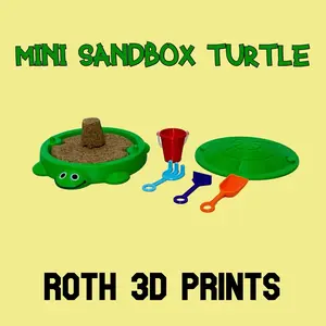 3D Printed Turtle Decoration - Collectible Gadget, Cool Trinket, Great Desk Decoration with Fidget Feature, Plastic Gifts, Mini Turtle, Turtle Sandbox Styled Decor Ornaments