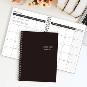 2026-2027 Aesthetic Monthly Planner B5, Minimalist Spiral Notebook, 24-Month Productivity Planner, Office & Study Essential, Spiral Bound Planner