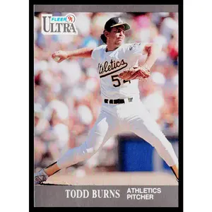 Todd Burns 1991 Ultra #243 Oakland Athletics