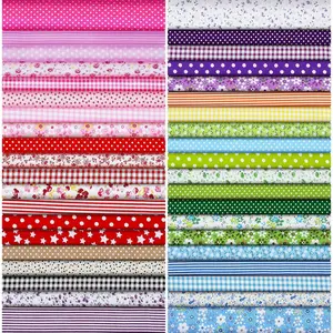 40 Pcs 10 x 10 Inches Cotton Bundle Squares Precut Squares Multi Color Floral Fat Sheets for Craft DIY Quilting Sewing(Fresh Patterns)