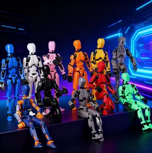 3D Printed Robot Toy, 1 Count 5.5-inch Multi-jointed Action Figure, Full Body Mechanical Movable Toy – Perfect Christmas Creative Gift for Friends, Desk Decoration, Perfect Valentine's Day Gift, Easter Gift & Adults,Articulated Figures