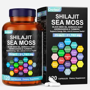OnHeal Seaweed Capsules - 25-in-1 Blend with Vitamin C D3 Zinc Magnesium & Natural Herbs for Energy Immunity & Modern Living 120 Capsules