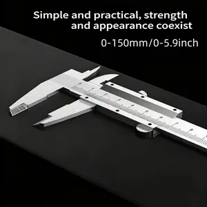 Industrial Precision Stainless Steel Vernier Caliper, Inner Diameter Depth Digital Carbon Steel Caliper, High Accuracy Measurement Tool
