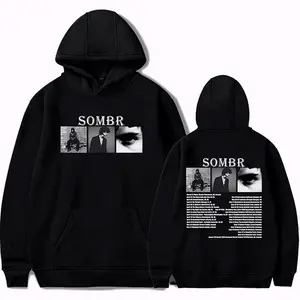 Sombr The Late Nights & Young Romance Tour 2 Sided Graphic Hoodie Casual Fleece Fabric Pullover Hooded Sweatshirt Tops Trendy for Women Men