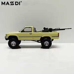 Toyota Hilux 1:64 Scale Die-Cast Metal Model, Alloy Diecast, Single Cab 4wd All-Terrain Pickup, Military Style, Handicraft Collection, Diecast Collectible, Gift & Puzzle Toy Kit