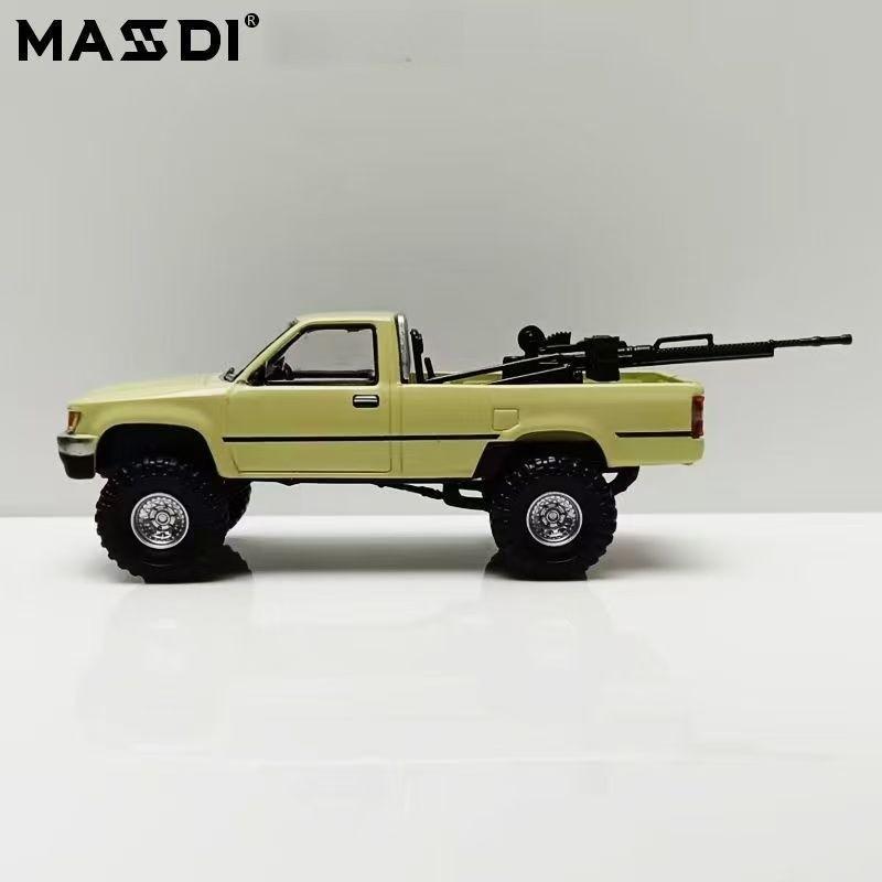 Toyota Hilux 1:64 Scale Die-Cast Metal Model, Single Cab 4wd All-Terrain Pickup, Military Style, Handicraft Collection, Gift & Puzzle Toy Kit, Diecast Metal Car