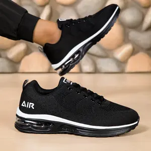 Men's Air Cushion Running Shoes Breathable Lightweight Fashion Sneakers Non Slip Casual Sport Shoes for Gym Training Comfortable Walking