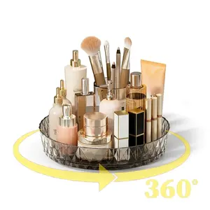 360° Rotating Cosmetic Storage Tray, Bathroom Organizer, Multi-Functional Lazy Person Holder, Kitchen Utensils Rack, Home Use, Home Organizers