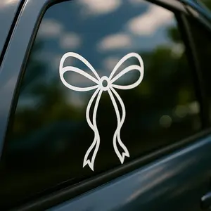 Coquette Bow Vinyl Decal, Bow Car Decal, Window Decal