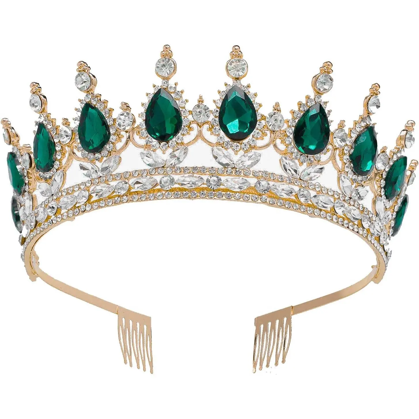 Tiara Crown for Women Crowns Princess Tiaras with Comb Royal Crown for Wedding, Christmas, Halloween, Birthda,, Prom, Anniversaries