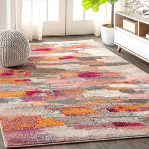 JONATHAN Y Contemporary POP Modern Abstract Brushstroke Indoor Area Rug; for Living Room, Kitchen, Bedroom, Dining Room, Office