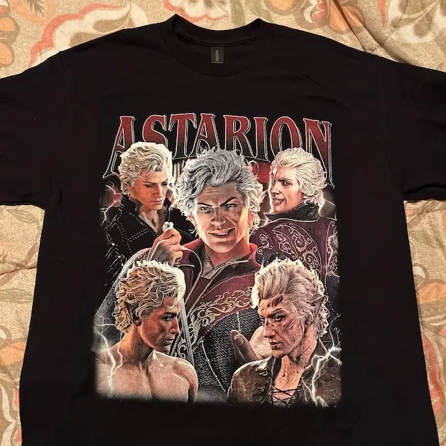Limited Astarion Baldurs Gate 3 Girl Dinner Vintage T-Shirt, Gift For Women and Man Unisex T-Shirt