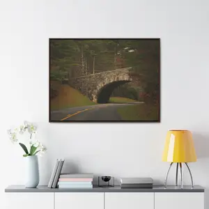 Blue Ridge Parkway, Smoky Mountains, North Carolina/Gallery Canvas Wraps, Horizontal Frame/Bridge Photography Cotton Decor Print Decoration Artistic