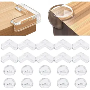 20 Pack Clear Baby Safety Corner Protectors, Furniture Table Corner Guard Proof Covers for Baby Home Safety
