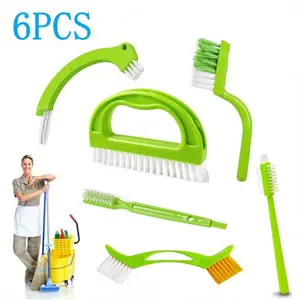6 Pieces Hand-held Groove Gap Cleaning Tools, Tile Joint Scrub Brush Window Track Grout Cleaning Brushes To Deep Clean Kitchen Sink Bathroom Edge Corner