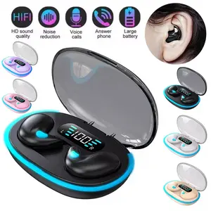 【Valentine's Day gift】LCD Color Screen Wireless Bluetooth Earphones Transparent Exquisite Design Long Battery Life Noise Cancelling Suitable for Office Sports Studying Voice Calls Built-in Microphone Case earbuds