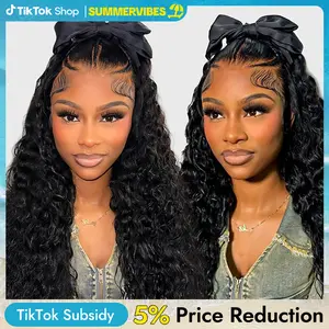 Wiggins Hair 250% Density Pre Braided Wig Water Wave 13x4 Lace Front Wig Pre Stylist Wig Pre Cut Lace Ready to Go Glueless Braided Human Hair Wigs